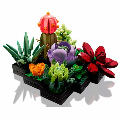Set de suculentas armable Lego multicolor 10309