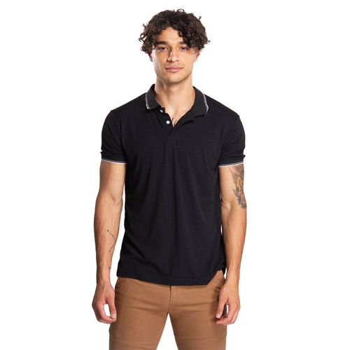 Playera Polo Para Caballero Authentic Lyon Negro 314247-001