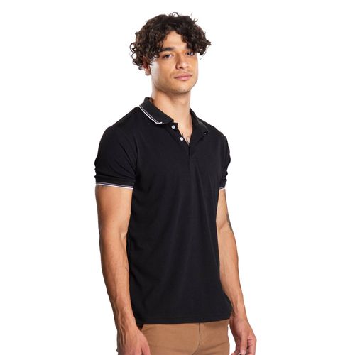 Playera Polo Para Caballero Authentic Lyon Negro 314247-001