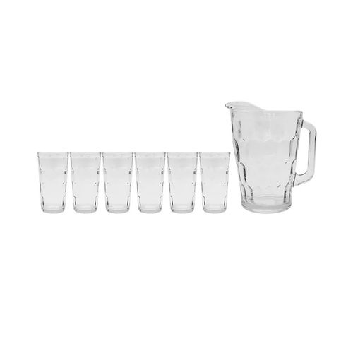 Juego de jarra y vasos Crisa transparente 1231682