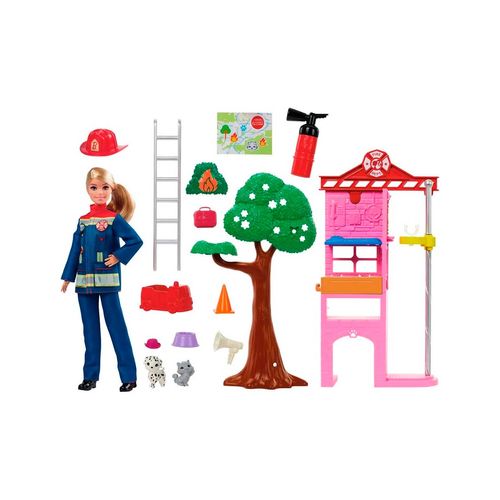 Muñeca bombera al rescate Barbie multicolor hrg55