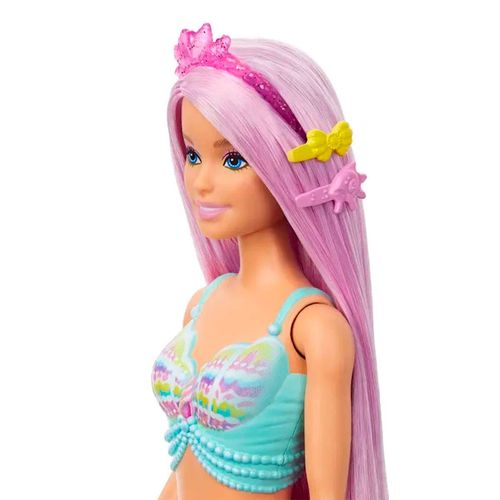 Muñeca de sirena pelo largo Barbie multicolor hrp99