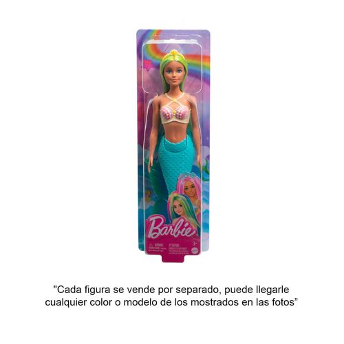 Muñeca Sirena Con Cabello De Colores Barbie Multicolor HRR02