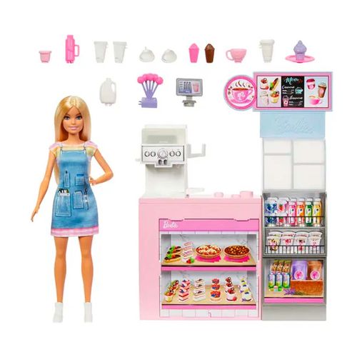 Set de diversión en la cafetería Barbie multicolor hxn94