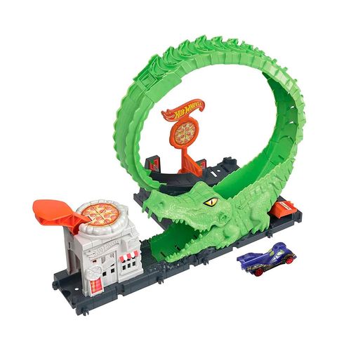 Pista De Choches City Némesis Cocodrilo Hot Wheels Multicolor HKX39
