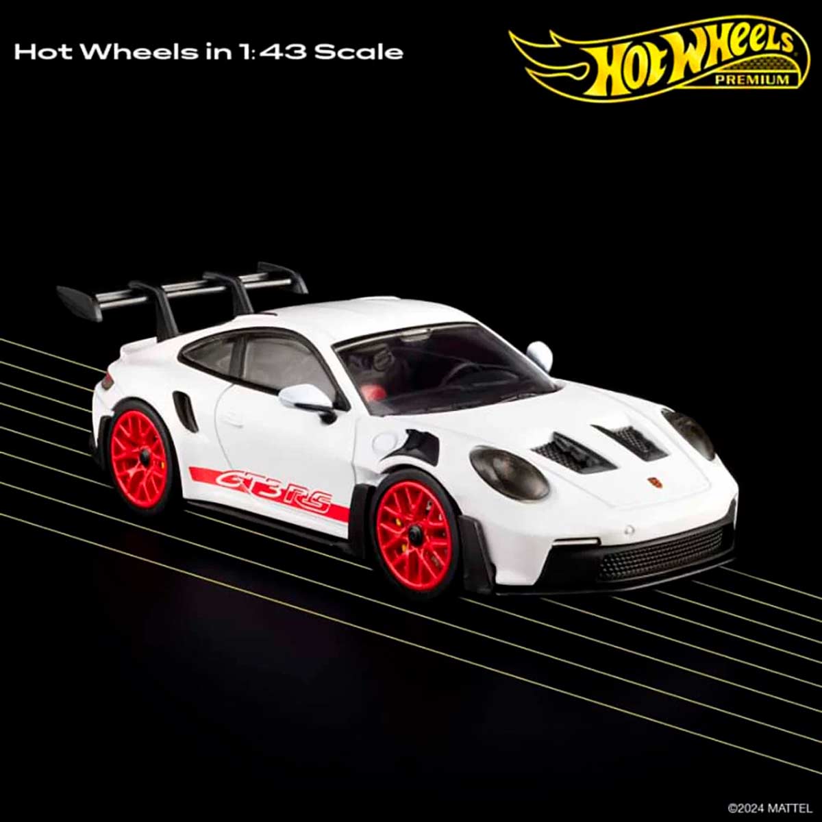 Automóvil porsche 911 gt3 rs a escala Hot Wheels multicolor hmd41