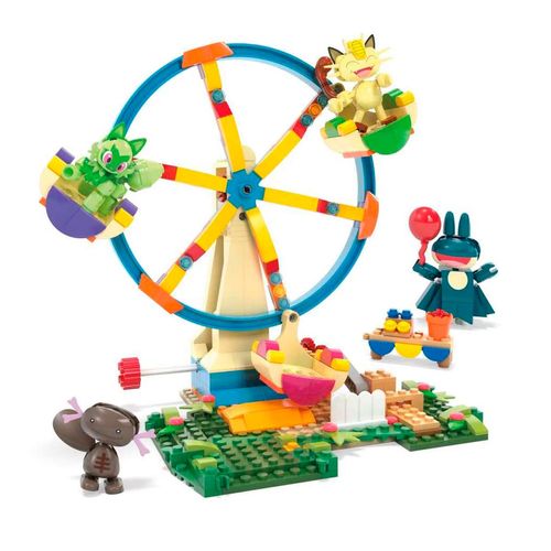 Set de construcción rueda de la fortuna pokémon Mega Bloks multicolor hxf80