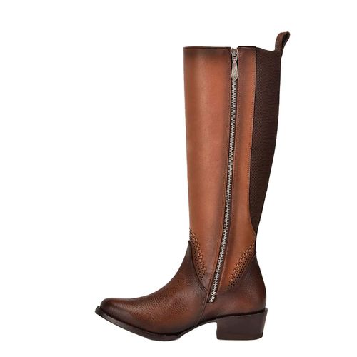 Bota Vaquera Para Dama Cuadra Café 1X4IRS