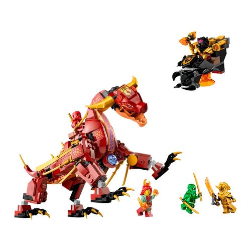 Set De Dragon De Lava Transformable De Heatwave Armable Lego Multicolor 71793