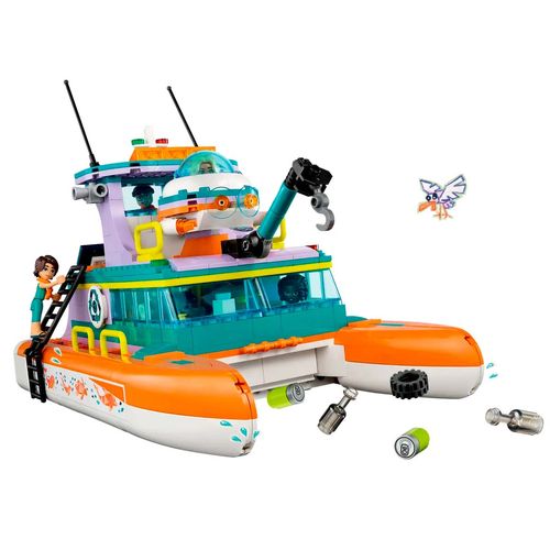 Set De Barco De Rescate Marítimo Armable Lego Multicolor 41734