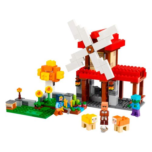 Set De La Granja Del Molino Minecraft Armable Lego Multicolor 21262