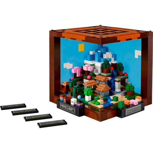 Set De Mesa De Trabajo Minecraft Armable Lego Multicolor 21265