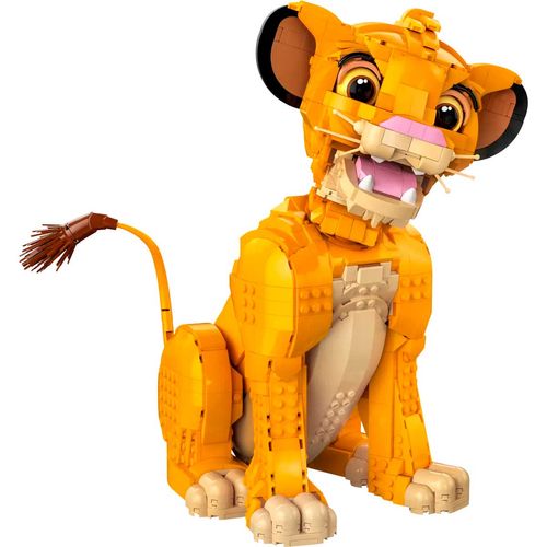 Figura El Rey León Simba Joven Armable Lego Multicolor 43247