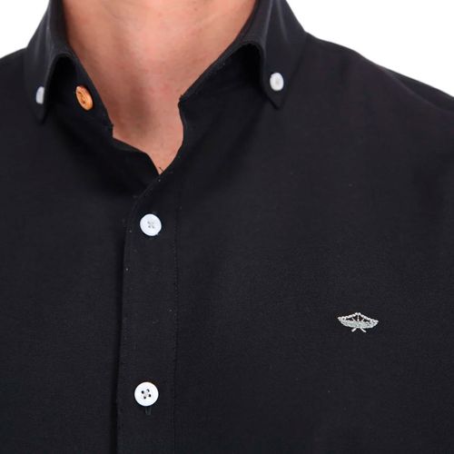 Camisa Casual Para Caballero Porto Blanco Negro CBASIC-13