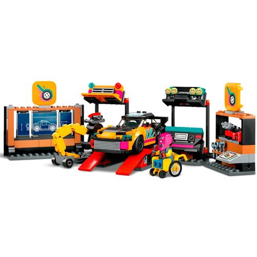 Set De Taller Mecánico Tuning Armable Lego Multicolor 60389