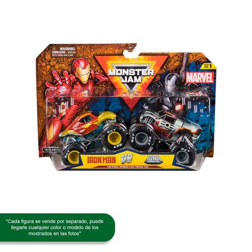 Paquete De 2 Munster Truck Marvel Monster Jam Multicolor 6070555