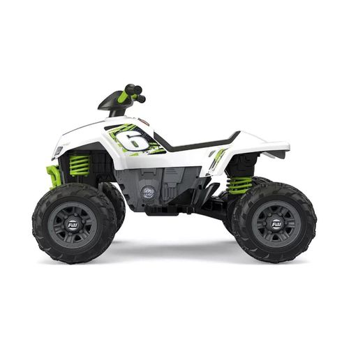 Cuatrimoto Eléctrica  Racing Atv Power Wheels  Blanco Verde DFT87