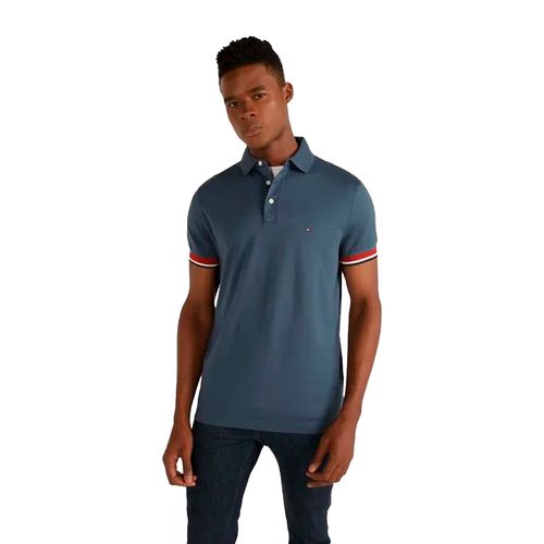 Playera Polo Para Caballero Tommy Hilfiger Azul MW0MW35588-DBZ