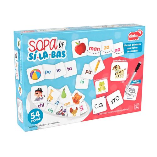 Juego De Mesa Sopa De Silabas Diako Multicolor BU-1606