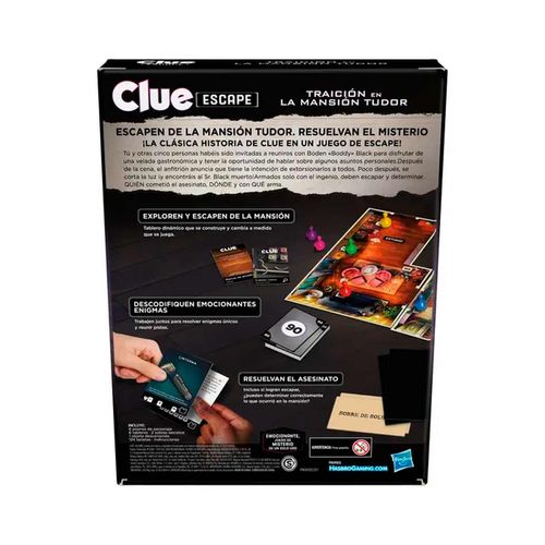 Juego De Mesa Clue Escape Hasbro Multicolor F5699