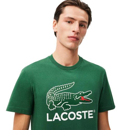 Playera Lacoste verde para caballero TH1285-132
