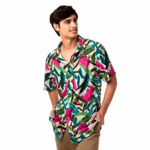 Camisa Casual Para Caballero Tucane Multicolor GRAPHIC.SHIRT