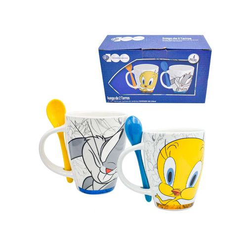 Juego De Tazas Para Café Regalos Siglo XXI Warner 100 Años 1738-400