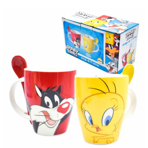 Juego De Tazas Para Café Regalos Siglo XXI Silvestre y Piolín 1738-285