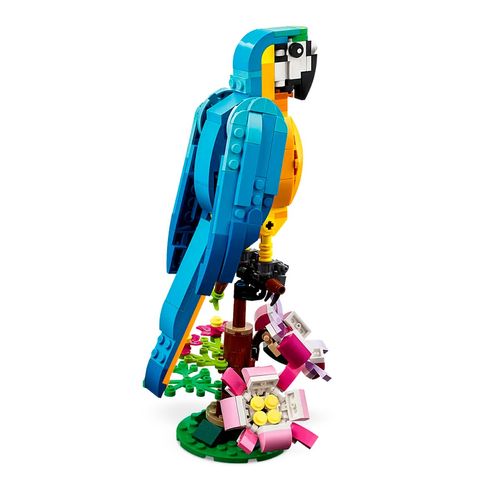 Figura de loro exótico armable Lego multicolor 31136
