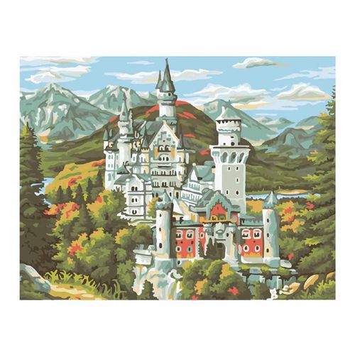 Pinta por numero castillo de neuschwantein Diako multicolor bu-0098