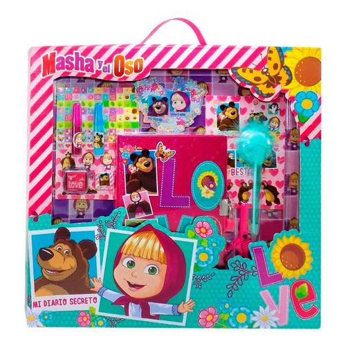 Diario secreto para niña Masha Y El Oso multicolor 2043