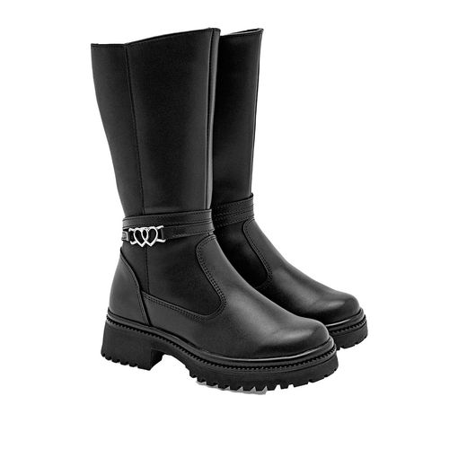 Bota Casual Para Niña Yuyin Negro 24520