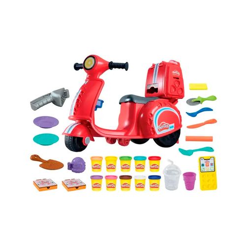 Playset De Scooter Para Repartir Pizza Play Doh Multicolor F8803