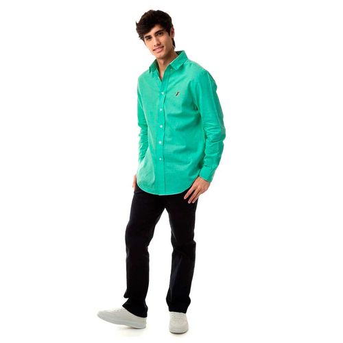 Camisa Casual Para Caballero Tucane Verde LINEN.SHIRT