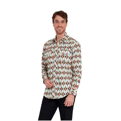 Camisa Casual Para Caballero Wrangler Beige 112353817