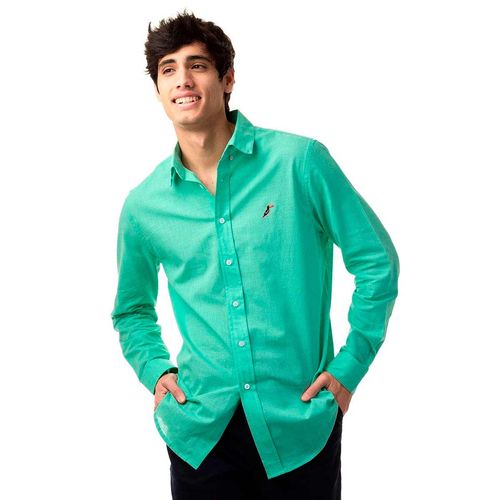 Camisa Casual Para Caballero Tucane Verde LINEN.SHIRT