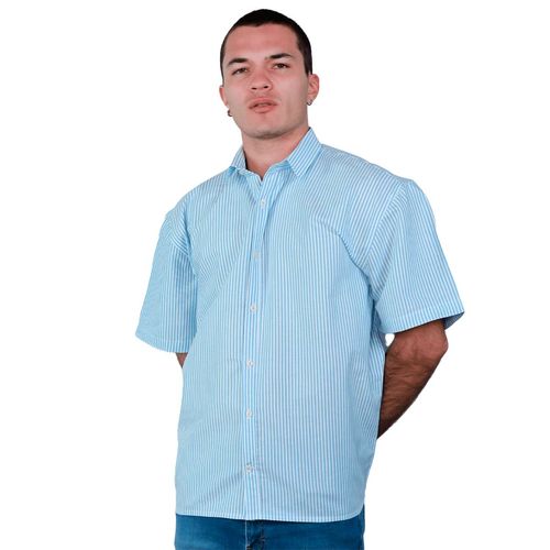 Camisa Casual Para Caballero Buckle London Azul BKMC1099