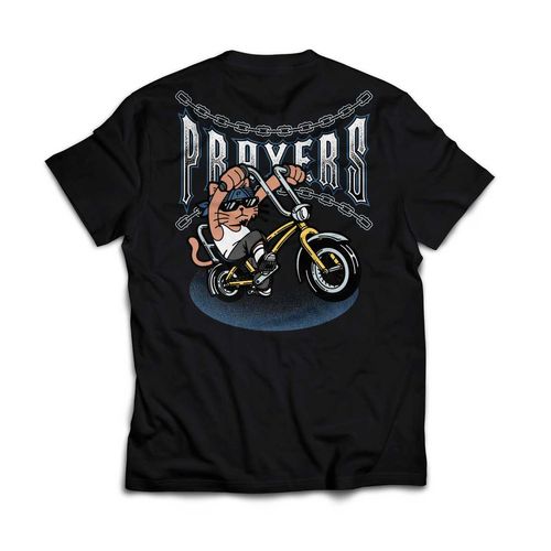 Playera Casual Para Caballero Prayers Negro BIKER