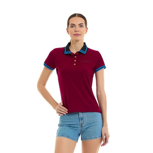 Playera Tipo Polo Para Dama Porto Blanco Multicolor DPE-2323