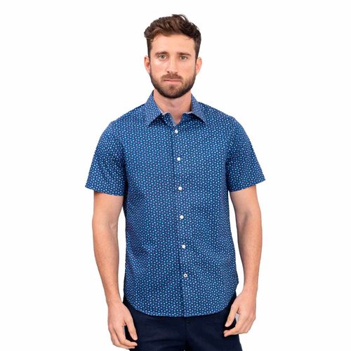 Camisa Casual Para Caballero Nautica Azul W38111-4ES