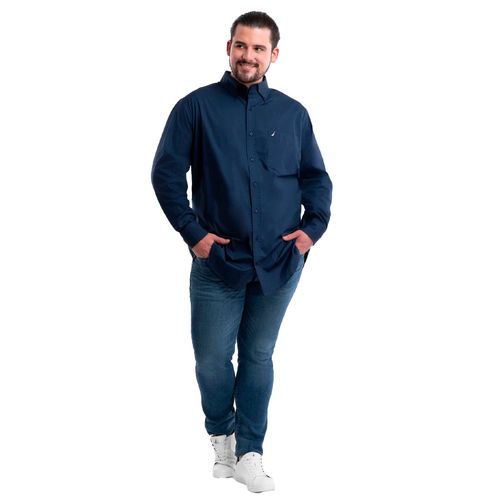 Camisa Casual Para Caballero Nautica Azul M01105N-4NV