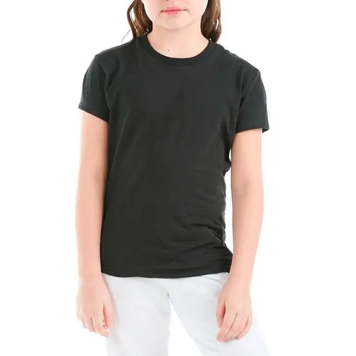 Playera casual para niña Optima negro 39029