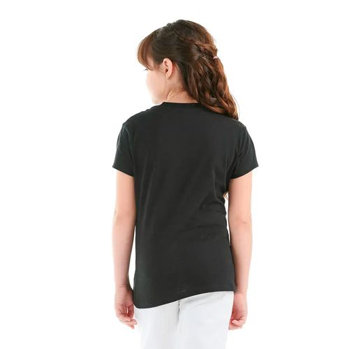 Playera casual para niña Optima negro 39029