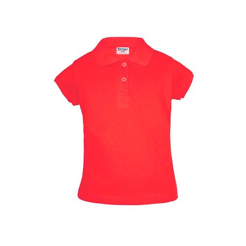 Playera tipo polo para niña Optima rojo 33984