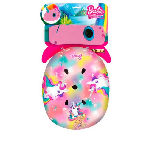 Casco 3D Con Funda De Peluche Barbie Multicolor 30449