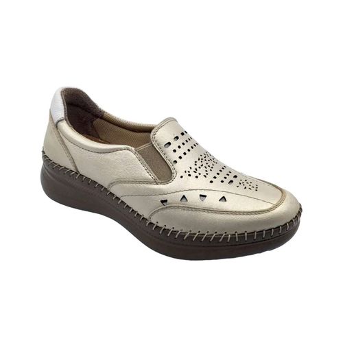 Zapato Confort Para Dama Lobo Solo Plateado 4981