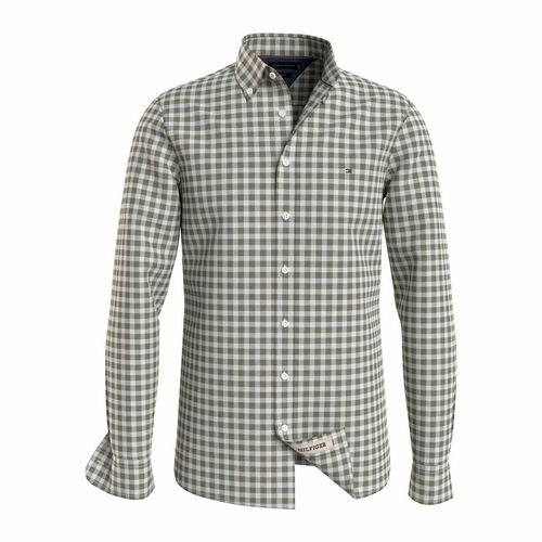 Camisa Casual Para Caballero Tommy Hilfiger Verde MW0MW34604-0N1