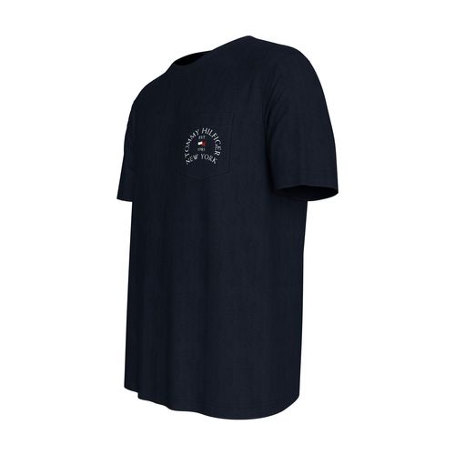 Playera Casual Para Caballero Tommy Hilfiger Azul MW0MW36481-DW5