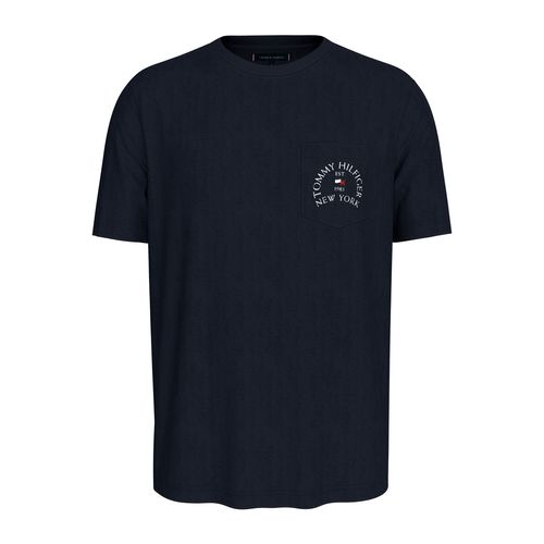 Playera Casual Para Caballero Tommy Hilfiger Azul MW0MW36481-DW5