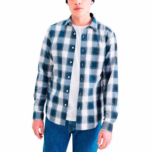 Camisa Dockers azul para caballero A4253-0019